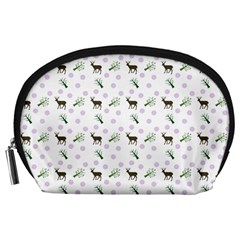 White Deer Pattern Accessory Pouch (large)