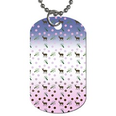 Ombre Deer Pattern Dog Tag (one Side)