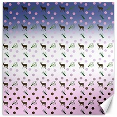 Ombre Deer Pattern Canvas 12  X 12  by snowwhitegirl