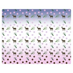 Ombre Deer Pattern Double Sided Flano Blanket (medium) 