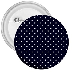 Little  Dots Navy Blue 3  Buttons