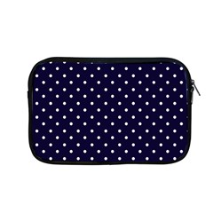 Little  Dots Navy Blue Apple Macbook Pro 13  Zipper Case by snowwhitegirl