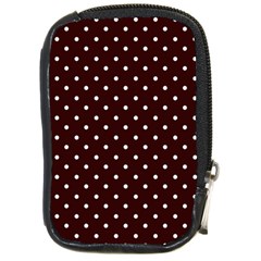 Little  Dots Maroon Compact Camera Leather Case