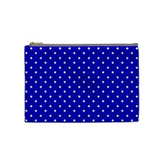 Little  Dots Royal Blue Cosmetic Bag (medium) by snowwhitegirl