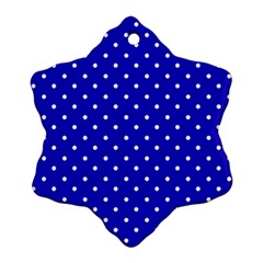 Little  Dots Royal Blue Ornament (snowflake)