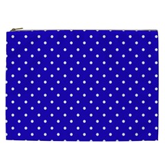 Little  Dots Royal Blue Cosmetic Bag (xxl)