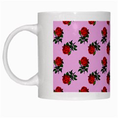 Red Roses Pink White Mugs by snowwhitegirl