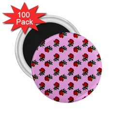 Red Roses Pink 2 25  Magnets (100 Pack)  by snowwhitegirl