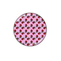 Red Roses Pink Hat Clip Ball Marker by snowwhitegirl