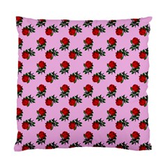 Red Roses Pink Standard Cushion Case (two Sides)