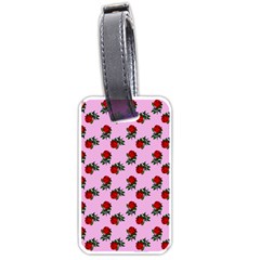 Red Roses Pink Luggage Tags (one Side) 