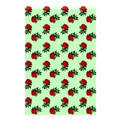 Red Roses Green Shower Curtain 48  X 72  (small)  by snowwhitegirl