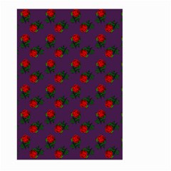 Red Roses Purple Large Garden Flag (two Sides)