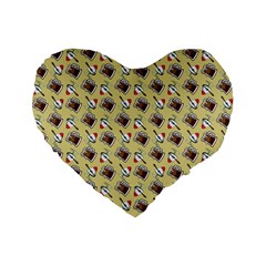 Kawaii Rootbeer Standard 16  Premium Flano Heart Shape Cushions by snowwhitegirl