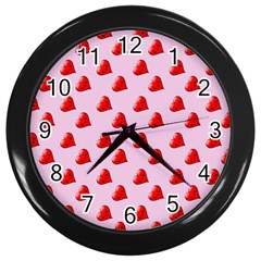 Kawai Hearts Wall Clock (black)