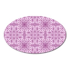 Ornamental Pink Oval Magnet