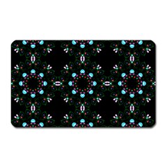 Embroidery Paisley Black Magnet (rectangular)