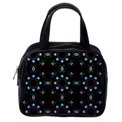 Embroidery Paisley Black Classic Handbag (one Side)