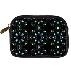 Embroidery Paisley Black Digital Camera Leather Case