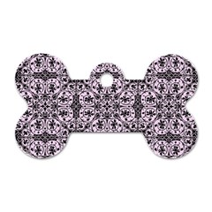 Ornamental Pink Black Dog Tag Bone (two Sides)