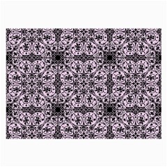 Ornamental Pink Black Large Glasses Cloth (2-side) by snowwhitegirl