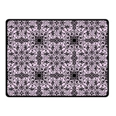 Ornamental Pink Black Double Sided Fleece Blanket (small) 