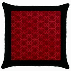 Victorian Paisley Red Throw Pillow Case (black) by snowwhitegirl