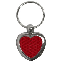 Victorian Paisley Red Key Chains (heart) 