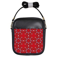 Embroidery Paisley Red Girls Sling Bag