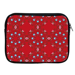 Embroidery Paisley Red Apple Ipad 2/3/4 Zipper Cases