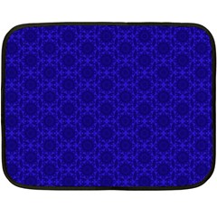 Victorian Paisley Royal Blue Pattern Double Sided Fleece Blanket (mini) 