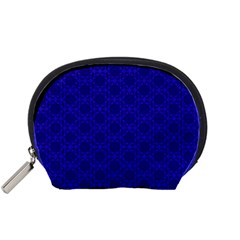 Victorian Paisley Royal Blue Pattern Accessory Pouch (small) by snowwhitegirl