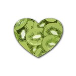 Kiwis Rubber Coaster (Heart)  Front