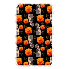 Girl With Roses And Anchors Black Memory Card Reader (rectangular)