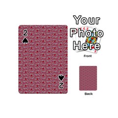 Retro Red Pattern Playing Cards 54 (mini) by snowwhitegirl