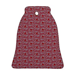 Retro Red Pattern Bell Ornament (two Sides)