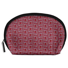 Retro Red Pattern Accessory Pouch (large)