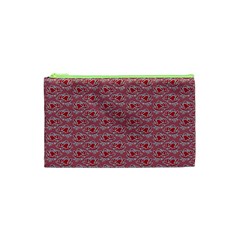 Retro Red Pattern Cosmetic Bag (xs)