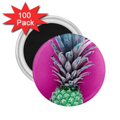 Green Pineapple 2 25  Magnets (100 Pack)  by snowwhitegirl