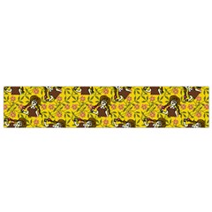 Girl With Popsicle Yellow Floral Small Flano Scarf