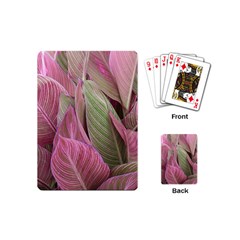 Pink Leaves Playing Cards (mini)