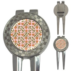 Pink Dot Floral 3-in-1 Golf Divots by snowwhitegirl