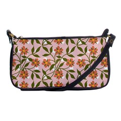 Pink Dot Floral Shoulder Clutch Bag