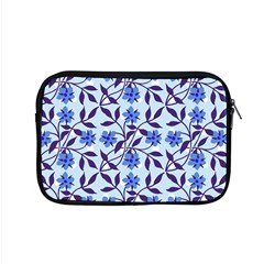 Blue Dot Floral Apple Macbook Pro 15  Zipper Case