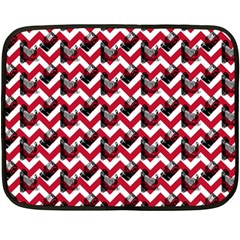 Vintage Camera Chevron Fleece Blanket (mini) by snowwhitegirl