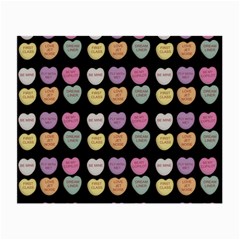 Valentine Hearts Black Small Glasses Cloth (2-side)