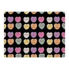 Valentine Hearts Black Double Sided Flano Blanket (mini) 