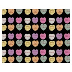 Valentine Hearts Black Double Sided Flano Blanket (medium)  by snowwhitegirl