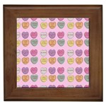 Valentine Hearts Pink Framed Tiles Front