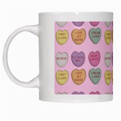 Valentine Hearts Pink White Mugs by snowwhitegirl